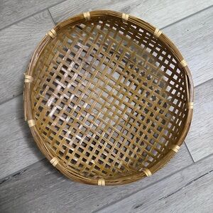 Vintage Bamboo Woven Basket